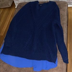 Gorgeous Blue Thakoon sweater hi-lo size XL